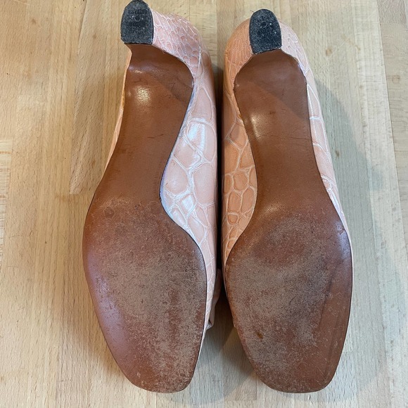 Vintage Andrew Geller  Peach Croc Pumps 7.5A - Picture 8 of 8